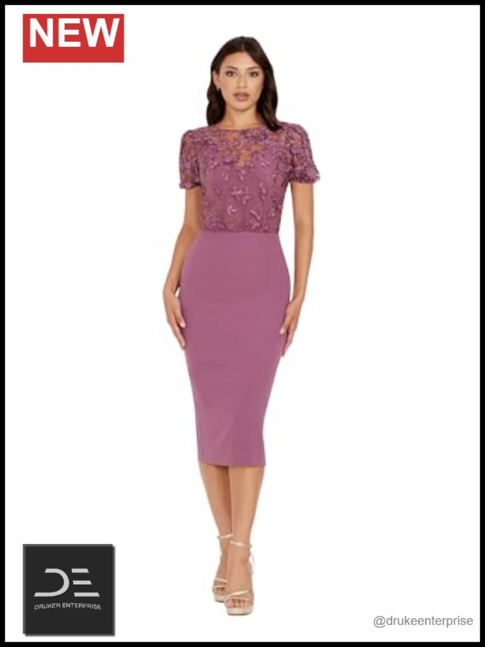 Bodycon Midi Dress Short Sleeve Boat Neck Formal Cocktail Party